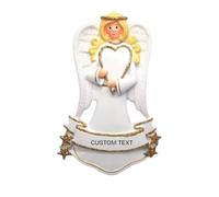 Marco Paul Ceramic Angel Personalised Christmas Decorations - Festive Xmas Tree Decorations for Indoors - Personalised Christmas Tree Decoration, Baubles, Ornaments & Seasonal Holiday Keepsake