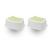 Marco Paul Children's Step Stool 2 Pack- Anti-Slip- Kids toilet stool -Toilet steps for toddlers - Plastic Kids Step Stool - Kids Toilet Step - Bathroom Step Stool - White