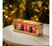 Marco Paul Christmas 3pc Scented Candles Glass Pots Ginger & Nutmeg Marco Paul Multicolor