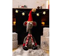 Marco Paul Christmas Decorations 67cm Rat-A-Louis Christmas Rat Plush Xmas Decorations For Indoors Christmas Decorations Indoor Christmas Teddies Plushies Novelty Christmas Decoration Animal Figurine