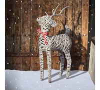 Marco Paul Christmas Decorations Large Traditional Free-Standing Reindeer Garden Ornament Indoor Outdoor Christmas Ornaments Outside Rattan Reindeer Deer Outdoor Reindeer Decoration Garden Decor