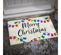 Marco Paul Merry Christmas Coir door mats | Durable Door Mats Indoor and Outdoor | Natural Coir Weather Resistant Eco-friendly Entrance front door mat | welcome mat for Christmas Decoration (Baubles)