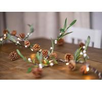 Marco Paul Christmas Garland Sage Green Extra Large Natural Leaves, Pinecones Berries Festive Christmas Decor Indoor Christmas Decorations Centrepiece Ornament home decor christmas decorations - 1.5m