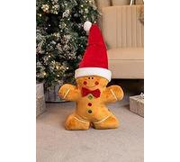 Marco Paul Christmas Giant Gingerbread Man Plush Christmas Plushie Festive Novelty Ornament Christmas Decorations Indoor Traditional Soft Christmas Decoration Living Room Home Decor 87cm