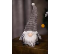 Marco Paul Christmas GrooviKert Standing Grey Santa Gonk Home Decor Gnome Swedish Tomte Tabletop Indoor Christmas Decorations, Xmas Window Ornament - 38cm