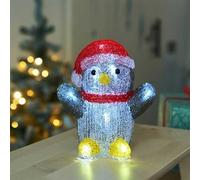 Marco Paul Christmas Penguin LED Decoration Battery Operated Ornament with Auto Timer Cool White Lighting Light Up Xmas Décor for Indoor & Outdoor Festive Home & Garden Display