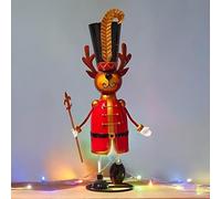 Marco Paul Large Reindeer Christmas Decorations - Novelty Metal Reindeer Traditional Christmas Ornaments for Christmas Table Decorations Centrepiece, xmas Window Decoration