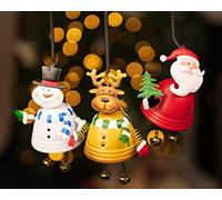 Marco Paul Christmas Reindeer Ornaments, Snowman Bauble, Santa Tree Decorations, Indoor Xmas Decorations