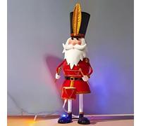 Marco Paul Christmas Santa Decorations - Large 22cm Metal Santa Clause Christmas Ornament Father Christmas Figures for Xmas Table Decorations, Christmas Window Decorations, Christmas Home Decorations