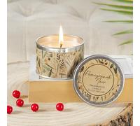 Marco Paul Christmas Scented Candle Tin Premium Soy Wax Long Lasting Aroma LuxuryBlack Oud Festive Scent Candle Spiced Xmas Fragrance for Home Luxury Scented Gift for Her (Pomegrante Noir)