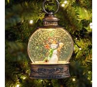 Marco Paul Christmas Snowman Snow Globe & Large Baubles for Xmas Tree - Indoor Decorations