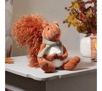 Marco Paul Christmas Squirrel Ornament - Knitted Woodland Animal Plush Figurine, Rustic Harvest Home Decoration, Cute Seasonal Ornament for Mantelpiece, Shelf, Tabletop & Autumn Displays