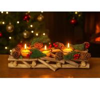 Marco Paul Christmas Decorations Room Decor, Candle Holder, Indoor Ornaments for Home, Christmas Table Centrepiece, Dinner Set, Kitchen Light, Table Decorations Centrepiece