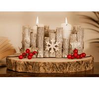 Marco Paul Christmas Tealight Candle Holder - Snowflake in Brown Marco Paul Brown