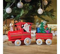 Marco Paul Christmas Novelty Ornament - Santa Train, Christmas Indoor Decoration, Table Centrepiece, Xmas Decor
