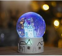 Marco Paul Christmas Village Scene Snow Globe - Large LED Light Up Snowglobe musical snow globes for adults Novelty Christmas Ornaments for the Home