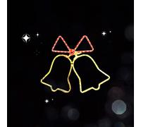 Marco Paul® Christmas Window LED Bells Hanging Lights Mains Operated with Warm Colourful Light for Window Wall Bedroom Home Party Xmas Decoration