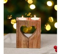 Marco Paul Cut Out Heart Tea Light Holder Decorative in Natural Marco Paul Natural