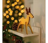 Marco Paul DIY Reindeer Christmas Decorations - 3D Handmade Wooden Reindeer Ornaments - Xmas Deer Ornament For Table Centrepiece, Home Decor, Christmas Eve Box Fillers, Xmas Activities & Crafts