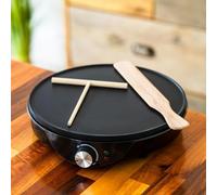 Marco Paul Electric Pancake Maker & Crepe Maker Extra Large Cooking Surface Non Stick Adjustable Temperature, Easy to Clean Up Includes Utensils Perfect for Pancakes, Crepes, Omelettes, Chapati, Roti