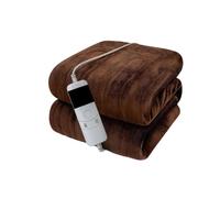 Marco Paul Electric Fleece Throw Blanket With 10 Heat Settings - Brown Marco Paul Brown