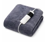 Marco Paul Electric Heated Blanket Throw 160x120cm Grey Fleece Sofa Throw 10 Heat Timer | Size: 160x120 cm Marco Paul Grey 160x120 cm