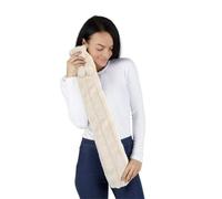 Marco Paul Extra Long Hot Water Bottle with Cover - 2L Cream Fluffy Hot Water Bottle for Back Pain Relief - Faux Fur Heating Pad for Christmas Gifts, Hand Warmers, Foot Warmer & Xmas Gifts for Men