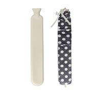 Marco Paul Extra Long Hot Water Bottle With Spotted Cover - 2 Litre Fleece Hot Water Bottle Cover Neck Warmer Hand Warmer Heating Pad - Long Neck And Shoulder Hotwater Bottles