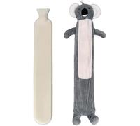 Marco Paul Koala Hot Water Bottle 2L Full Length, Super Soft, Leakproof, Hand Feet Warmer, Neck Shoulder Pain Relief, Grey, Faux Fur Cover, Koala-shaped