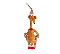 Marco Paul Giant Gingerbread Rat Christmas Decoration - 140cm Standing Plush Mouse Ornament with Santa Hat - Gingerbread Man Christmas Decorations For Home Decor, Stairs, Hallways & Xmas Décor