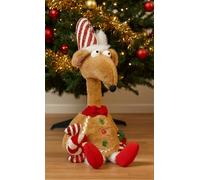 Marco Paul Gingerbread Rat Christmas Decorations - 84cm Freestanding Gingerbread Man Plush Mouse Ornament with Santa Hat - Rat Christmas Decorations For Xmas Table Decoration, Home Decor & Gifts