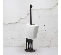 Marco Paul Giraffe Metal Black Toilet Roll Holder Bathroom Storage 40cm Marco Paul Black