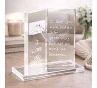 Marco Paul Glass Book Plaque - I Love You