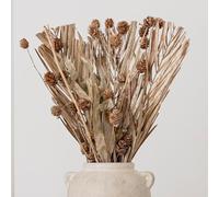 Marco Paul Gold Glitter Artificial Dried Flowers Christmas Decorations - 18cm Artificial Glitter Twigs and Pinecone Christmas Bouquet for Wreath, Christmas Tree, Table Centrepiece and Vase Filler