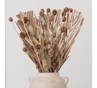 Marco Paul Gold Glitter Artificial Dried Flowers Christmas Decorations - 18cm Glitter Twig & Pinecone Bouquet for Christmas Tree, Wreath, Vase Filler, Table Centrepiece & Festive Home Decor