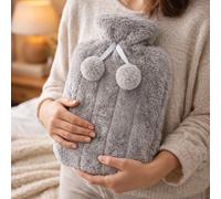 Marco Paul Grey Plush 2 Litre Hot Water Bottle Marco Paul Grey