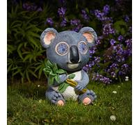 Marco Paul Grey Resin Solar Powered Blinking Koala Garden Ornament 28cm Marco Paul Grey