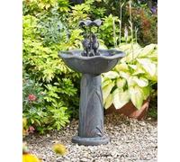 Marco Paul Grey Resin Solar Powered Frog Umbrella Fountain 82cm Marco Paul Grey