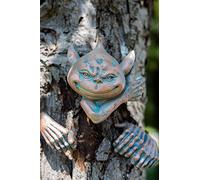 Garden Mile Unique Outdoor Decoration Tree Hugger Goblin Elf Tree Peeker Mounted Gargoyle Face Ideal for Trees, Garden Fences, Wall Decor, Fantasy Themed Resin Gnomes Ornaments Perfect for Gifts