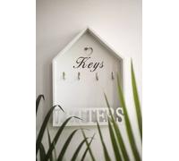 Marco Paul Hanging Key Letter Rack White Wood Storage Hooks Wall Mounted Modern Home Decor Marco Paul White