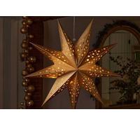 Marco Paul Hanging Pre-Lit Gold Origami Star Christmas Decoration | Size: 50 cm x 50 cm Marco Paul Gold 50 cm x 50 cm