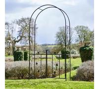 Marco Paul Heavy Duty Garden Arbour Steel Frame Garden Arch in Black Marco Paul Black