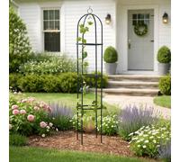 Marco Paul Heavy Duty Garden Obelisk Trellis for Climbing Plants 1.9m in Black | Size: 1 Pack Marco Paul Black 1 Pack