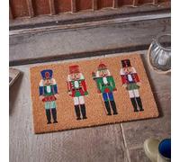 Marco Paul Merry Christmas Coir door mats | Durable Door Mats Indoor and Outdoor | Natural Coir Weather Resistant Entrance front door mat | welcome mat for Christmas Decoration (Nutcrackers)