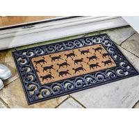 Marco Paul Heavy Duty Natural Coir Rubber Mat with Cat Insert in Black | Size: Medium Marco Paul Black Medium