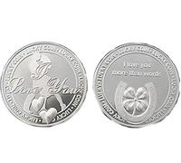 Marco Paul I Love You Couple Engraved Lucky Coin With Special Message Sentimental Gift Keepsake Good Luck Charm Fortune Blessing Collectable Coin Novelty Pocket Coins Valentines Birthday