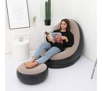 Marco Paul Inflatable Chair & Foot Stool in Black | Size: 100 cm x 190 cm Marco Paul Black 100 cm x 190 cm