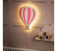 Marco Paul Blue Hot Air Balloon Wooden White LED Night Light Battery Powered Night Light Kids Room Decor Wall Lights Wall Mounted Nursery Bedside Lamp Baby Gifts Bedroom Decor Lighting