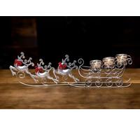 Marco Paul Interiors Sleigh Tealight Holder 3 Tea Lights Christmas Decorations Tea Light Candle Holders Xmas Home Decor Living Room Accessories Christmas Candles Christmas Candle Holder