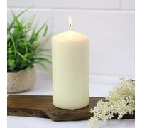 Marco Paul Ivory Large Pillar Candle Church Candle Unscented Candle 20cm in White Marco Paul White